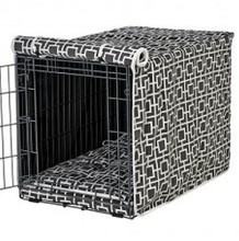 Courtyard Grey Microvelvet Crate Cover