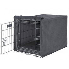 Flint Grey Microvelvet Crate Cover