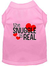 The Snuggle is Real Screen Print Dog Shirt / Tank - 14 Color