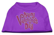 Happy Valentines Day Rhinestone Dog Shirt / Tank - 6 Colors