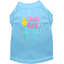 Chicks Rule Bunnies Drool Screen Print Dog Shirt / Tank - 12 Colors