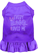Every Bunny Loves Me Screen Print Dog Dress -10 Colors