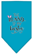 The Bunny is My Bestie Tie-on Pet Dog Bandana