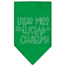 Miss Lucky Charm Screen Print Tie-on Pet Dog Bandana