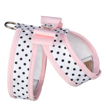 Polka Dot Big Bow Tinkie Harness with Trim