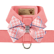 Glen Houndstooth Nouveau Bow Tinkie Harness -Peaches N Cream