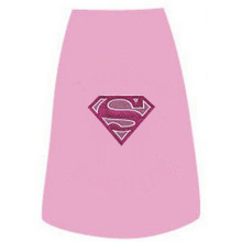 Supergirl Glitter Logo Patch Dog Tees