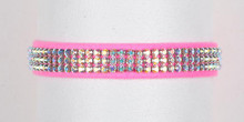 Aurora Borealis Crystal 3 Row Collars