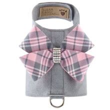 Scotty Bailey Harness Puppy Pink Plaid Nouveau Bow