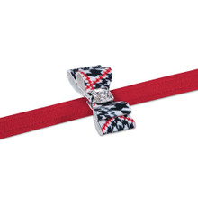 Classic Glen Houndstooth Big Bow Leash