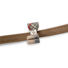 Scotty Fawn Plaid Big Bow Leash