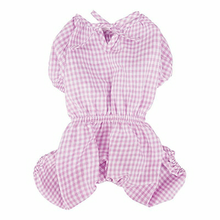 Purple Bebe Check Summer Dog Romper