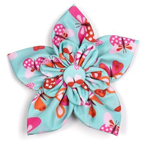 Butterflies Pet Dog Collar Flower