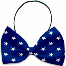Blue Stars Pet Dog Bow Tie