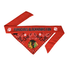 Chicago Blackhawks Pet Reversible Paisley Bandana