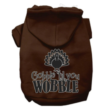 Gobble Til You Wobble Screen Print Dog Hoodie - More Sizes