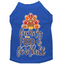 Family, Food, And Football Screen Print Dog Shirt - More Colors