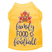 Family, Food, And Football Screen Print Dog Shirt - More Colors