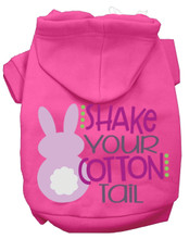 Shake Your Cotton Tail Screen Print Dog Hoodie - Bright Pink