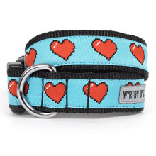 Graphic Hearts Pet Dog Collar & Optional Lead