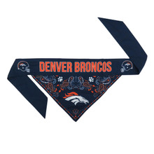 Little Earth Productions Denver Broncos Pet Reversible Paisley Bandana 