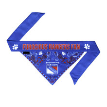 Little Earth Productions New York Rangers Pet Reversible Paisley Bandana 