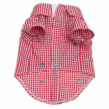 Worthy Dog Red Gingham Chomp Pet Dog Shirt  front image