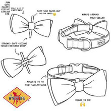 How to attach the bow tie to your pets collar