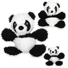 Tuffys Mighty Microfiber Dog Toy Ball - Panda - Small - Large Pets 