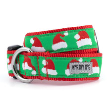 Worthy Dog Santa Hats Pet Dog Collar & Optional Lead 