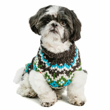 Charcoal Fairisle Hand Knit Dog Sweaters