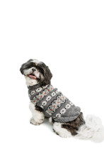 Chilly Dog Alpaca Silver Fairisle Hand Knit Dog Sweaters 