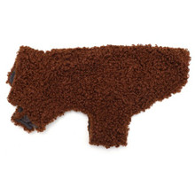 Brown Boucle Dog Coat image of the side