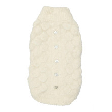 Hip Doggie Mohair Blossom Dog Sweater - Cream