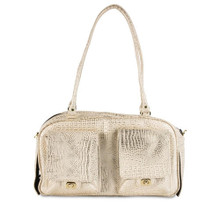 Petote Marlee Pet Dog Carrier - Gold Croc by Petote