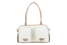 Petote Marlee Pet Dog Carrier - Ivory Quilted With Snake by Petote 