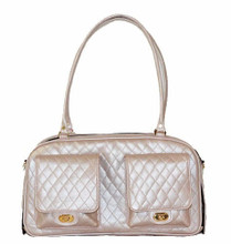 Petote Marlee Pet Dog Carrier - Petal Pink Quilted by Petote