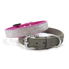 Dogo Pet VIP Bling Pet Dog Collar - Fuchsia or Gray