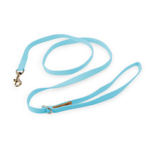 Susan Lanci Designs Plain Ultrasuede Dog Leash - Tiffi Blue