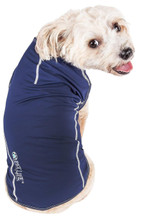 Pet Life Racerbark 4-Way Stretch Performance Dog Tank Top T-Shirt - Navy