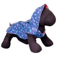 Chomp Shark London Dog Raincoat on dog manikin