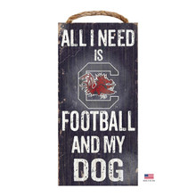 Fan Creations South Carolina Gamecocks Distressed Football And My Dog Sign