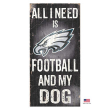 Fan Creations Philadelphia Eagles Distressed Football And My Dog Sign