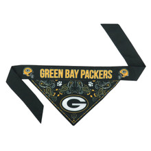 Little Earth Productions Green Bay Packers Pet Reversible Paisley Bandana