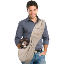 Vinedise LLC Furry Fido Khaki Adjustable Pocket Pet Sling
