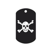 Hillman Group Black Skull And Crossbones Print Military ID Tag