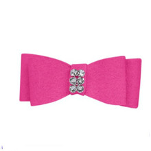 Pink Sapphire Susan Lanci Designs Giltmore Dog Hair Bow Barrettes - More Colors