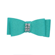 Bimini Blue Susan Lanci Designs Giltmore Dog Hair Bow Barrettes - More Colors