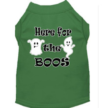 Here For The Boos Screen Print Dog Shirt - More Colors