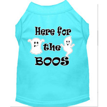 Here For The Boos Screen Print Dog Shirt - More Colors